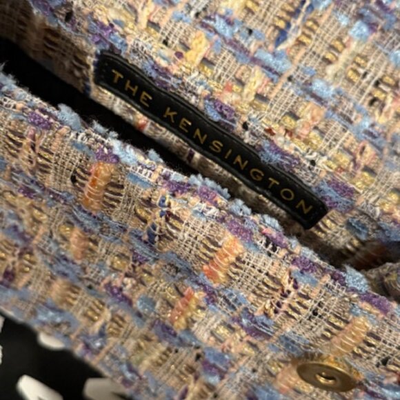 Kurt Geiger Kensington Mini Chain Strap Tweed Crossbody Purse - Picture 2 of 6